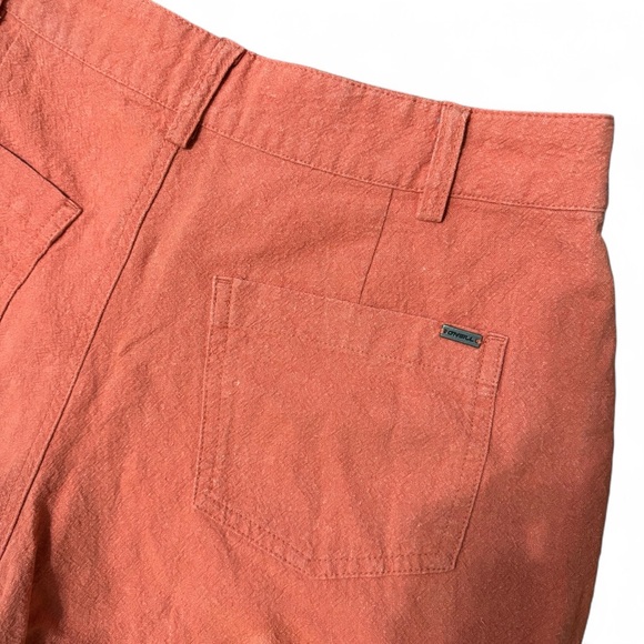 Linen Shorts High Rise Orange - Picture 2 of 7